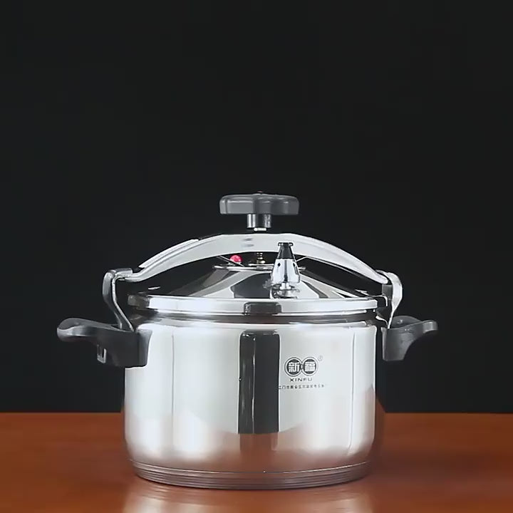Load video: Outdoor travel pressure cooker, cooking pressure cooker, self-driving cooking equipment, outdoor supplies rice cooker, universal induction cooker, camping portable large-capacity outdoor stove, RV special cooking pot