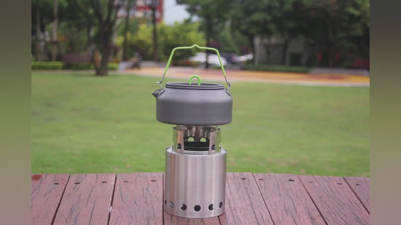 Outdoor folding wood stove, stainless steel windproof picnic stove, camping alcohol stove barbecue stove, integrated campfire stove, stainless steel burning stove