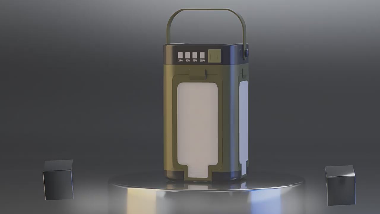 Load video: imai Quad-Fold Solar Camp Light​​ ​​Fold-to-Function Sun-Powered 316g Featherlight​