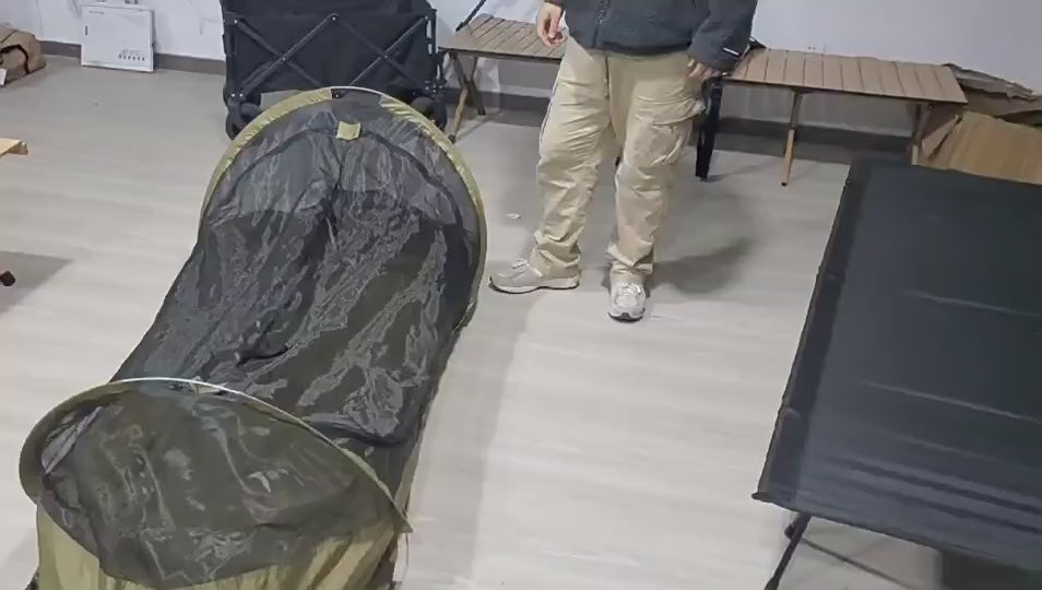 Load video: Outdoor single-person tactical tent, anti-mosquito and waterproof field tent, can be matched with outdoor folding bed