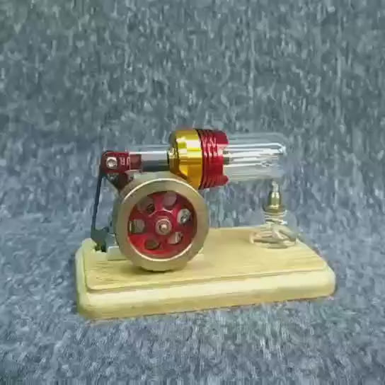 Load video: Free piston Stirling engine model, creative technology gift, physics teaching model, birthday gift craft