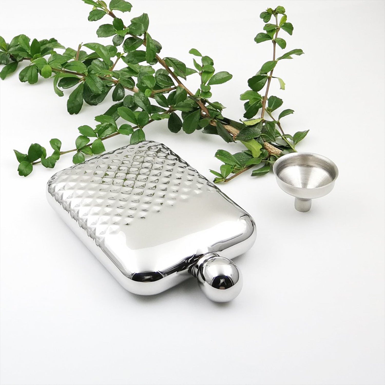 PrismCask Steel Flask,Dimpled Texture, - 30℃ Liquor Guardian,Food - Grade 304SS - URANBATO