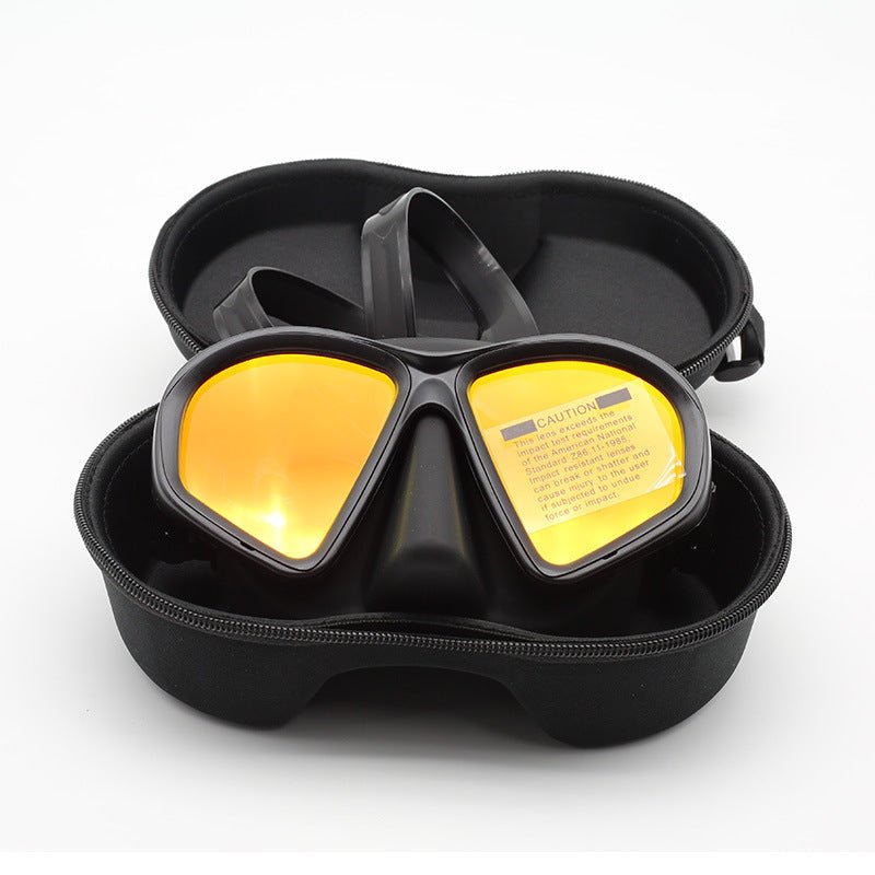 Professional men's and women's low - volume free diving goggles, snorkeling equipment, swimming goggles - URANBATO