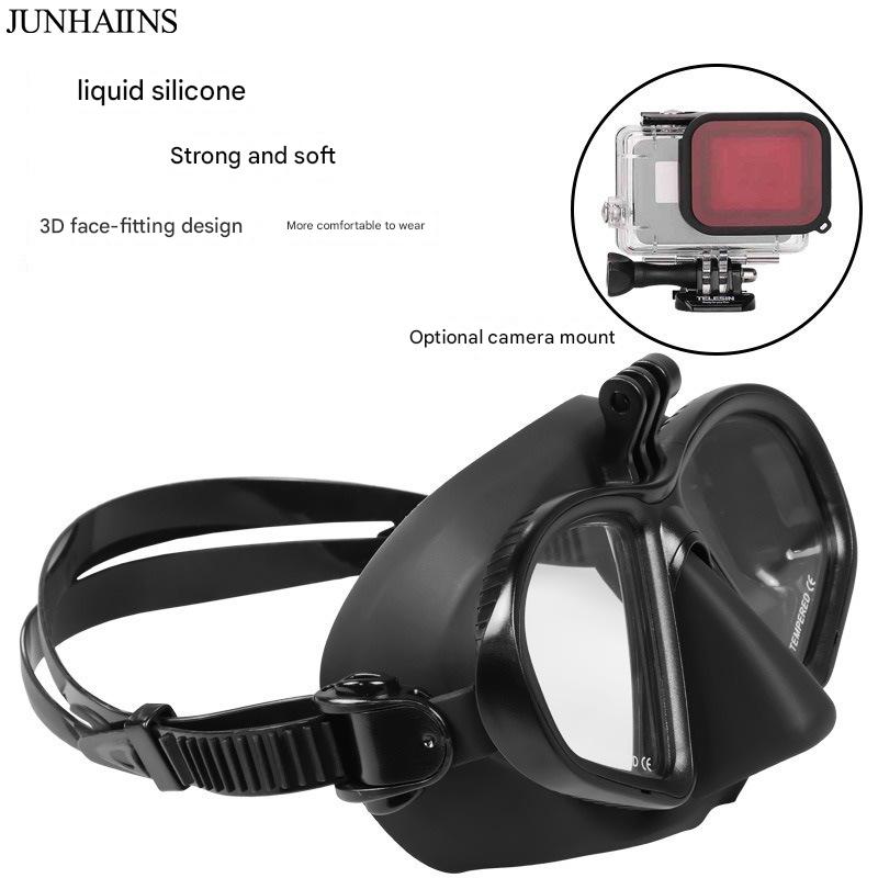 Professional men's and women's low - volume free diving goggles, snorkeling equipment, swimming goggles - URANBATO