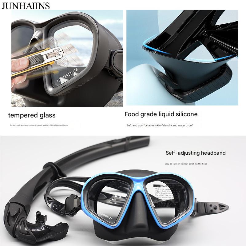 Professional men's and women's low - volume free diving goggles, snorkeling equipment, swimming goggles - URANBATO