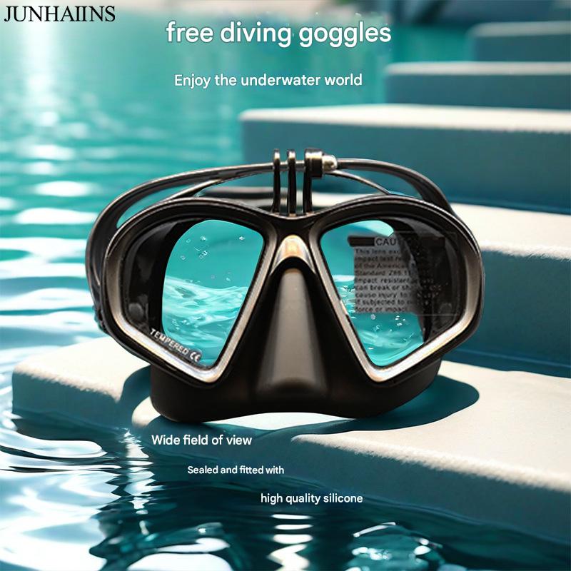 Professional men's and women's low - volume free diving goggles, snorkeling equipment, swimming goggles - URANBATO