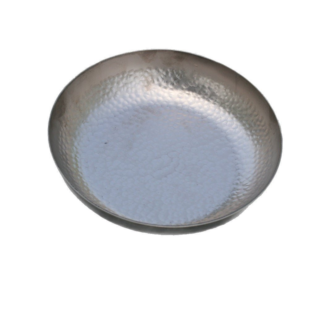 Pure titanium flat bottom frying pan, Storm furnace exclusive outdoor frying pan, uncoated hand hammered non - stick pan, corrosion - resistant frying pan, high temperature resistant pan, healthy and safe, pure titanium pan - URANBATO