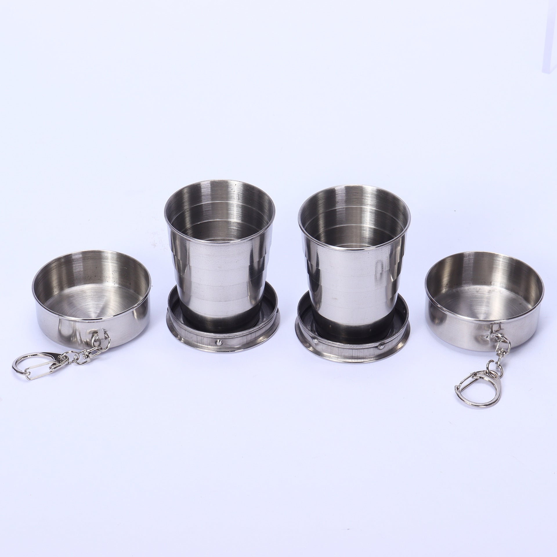 Russian style Vintage 18oz Flask Set w/ Telescopic Cup,Distressed brown leather finish - URANBATO