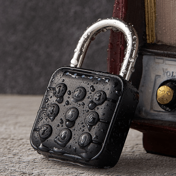 Smart button password padlock, home waterproof TUYA fingerprint lock, student fingerprint small lock - URANBATO