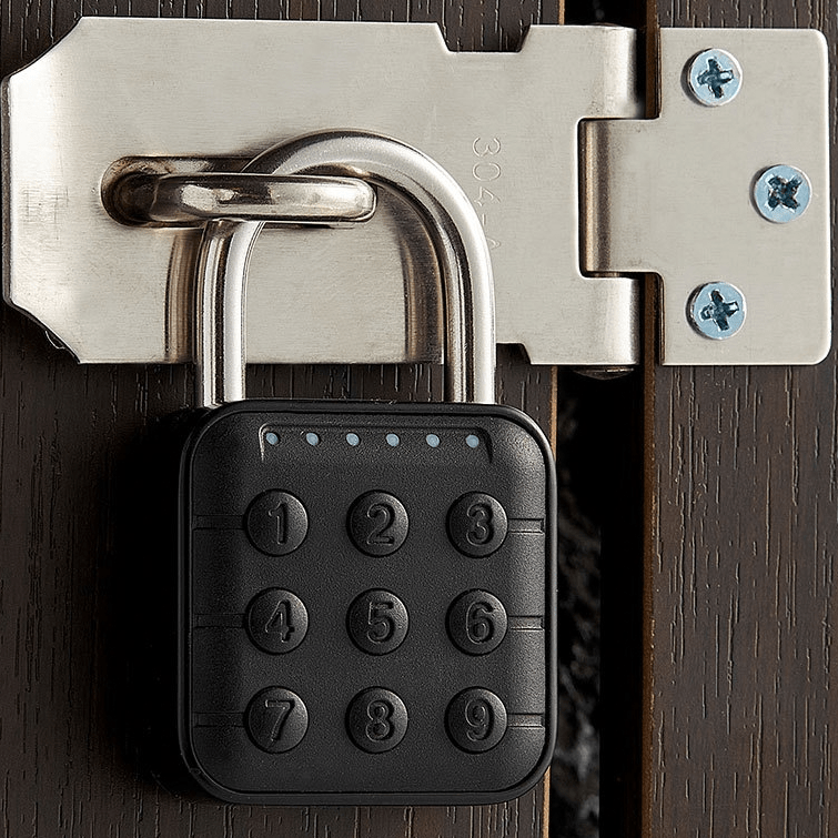 Smart button password padlock, home waterproof TUYA fingerprint lock, student fingerprint small lock - URANBATO