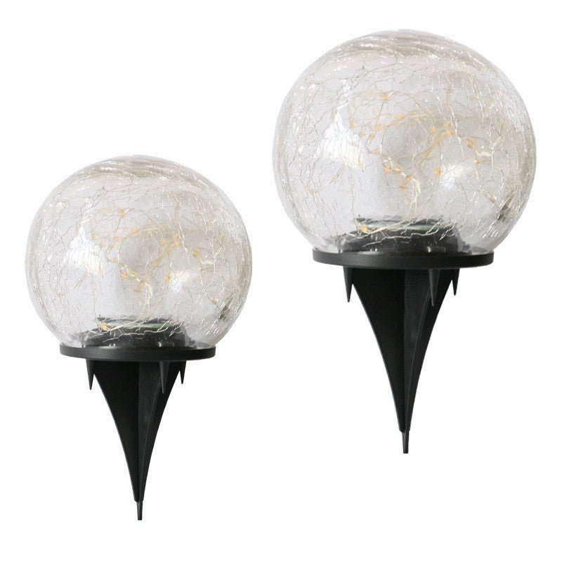 Solar Cracked Glass Spike Light,IP65 Waterproof,Crystal Ice Effect Wire - Free Garden Galaxy,Self - Sustaining Art Light - URANBATO