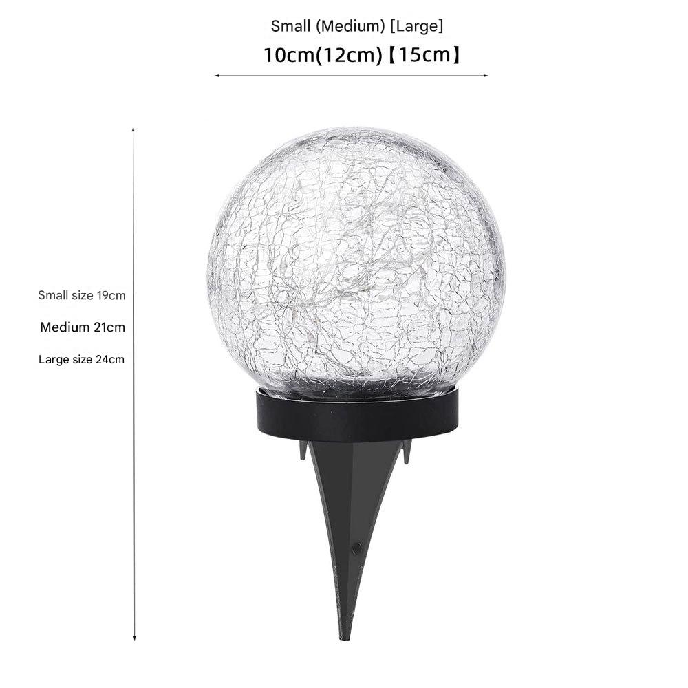 Solar Cracked Glass Spike Light,IP65 Waterproof,Crystal Ice Effect Wire - Free Garden Galaxy,Self - Sustaining Art Light - URANBATO