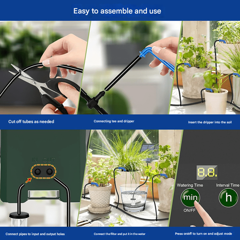 Solar energy Smart Irrigation,Cloud - Controlled Watering, App Scheduling,Water Savings,IP55 All - Weather Hub - URANBATO