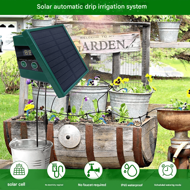 Solar energy Smart Irrigation,Cloud - Controlled Watering, App Scheduling,Water Savings,IP55 All - Weather Hub - URANBATO