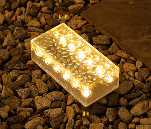 Solar Ice Brick Light,0.2W Energy Alchemy,IP65 Stormproof 22 Ice Matrix Styles,APP Color Orchestra, - 30℃ Glacier Glow - URANBATO