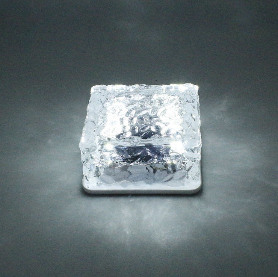Solar Ice Brick Light,0.2W Energy Alchemy,IP65 Stormproof 22 Ice Matrix Styles,APP Color Orchestra, - 30℃ Glacier Glow - URANBATO