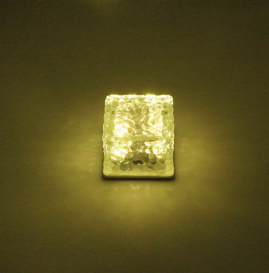Solar Ice Brick Light,0.2W Energy Alchemy,IP65 Stormproof 22 Ice Matrix Styles,APP Color Orchestra, - 30℃ Glacier Glow - URANBATO