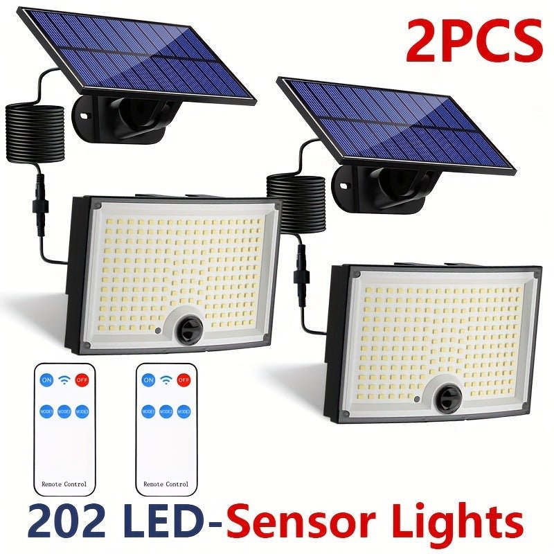 Solar Split Wall Light｜Human Sensor×3 - Way Control Zero Wiring,Adaptive Lighting,Stormproof IP65 - URANBATO