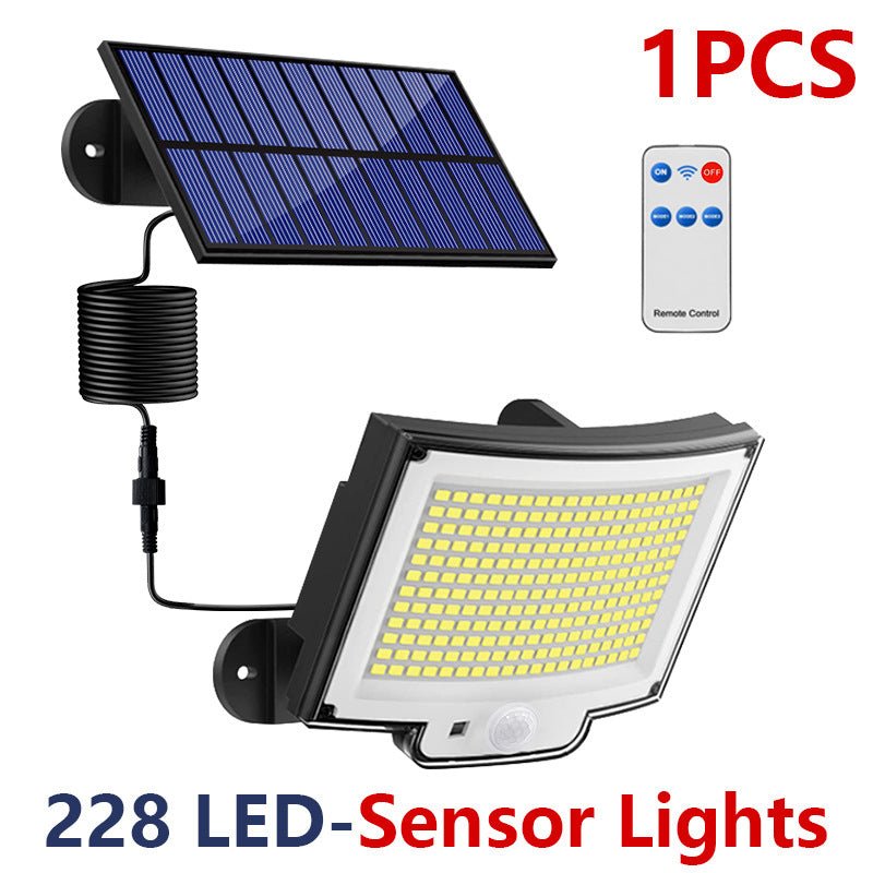 Solar Split Wall Light｜Human Sensor×3 - Way Control Zero Wiring,Adaptive Lighting,Stormproof IP65 - URANBATO