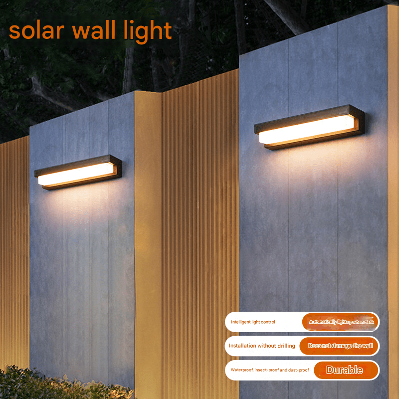 Solar Wall Light,IP65 Waterproof,Multi - Size Options,Auto Dusk - to - Dawn LED Energy Saving,12 - 16H Runtime,50,000H Long Lifespan - URANBATO