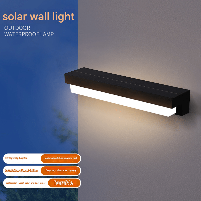 Solar Wall Light,IP65 Waterproof,Multi - Size Options,Auto Dusk - to - Dawn LED Energy Saving,12 - 16H Runtime,50,000H Long Lifespan - URANBATO