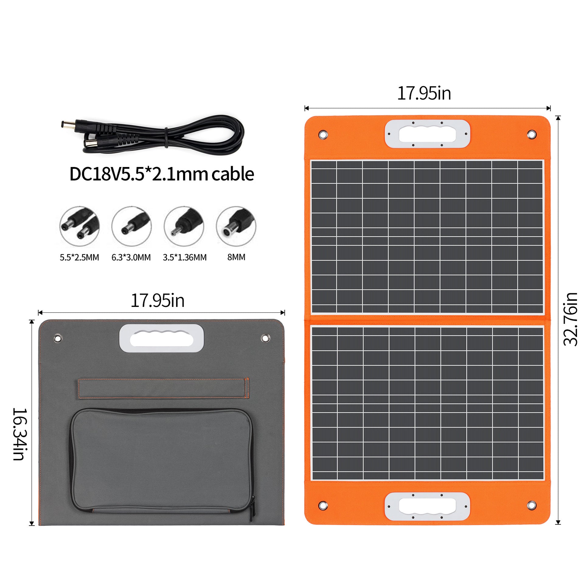 Solar Wing 60W,22% Efficiency,PD 30W Turbo Charge Fold - to - Go Powerplant,IP67 Stormproof,10 - Year Energy Partner - URANBATO