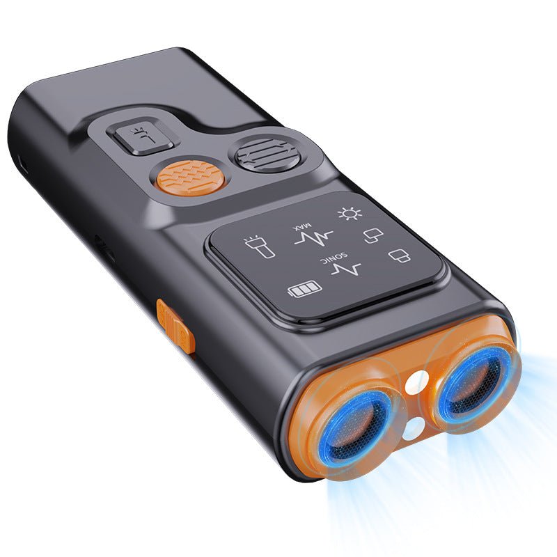SonicShield P7,20 - 30kHz Ultrasonic Dog Deterrent,91g Handheld Defender 15000RPM Strobe + Sonic Blast,2H Runtime,40min Type - C Fast Charge - URANBATO