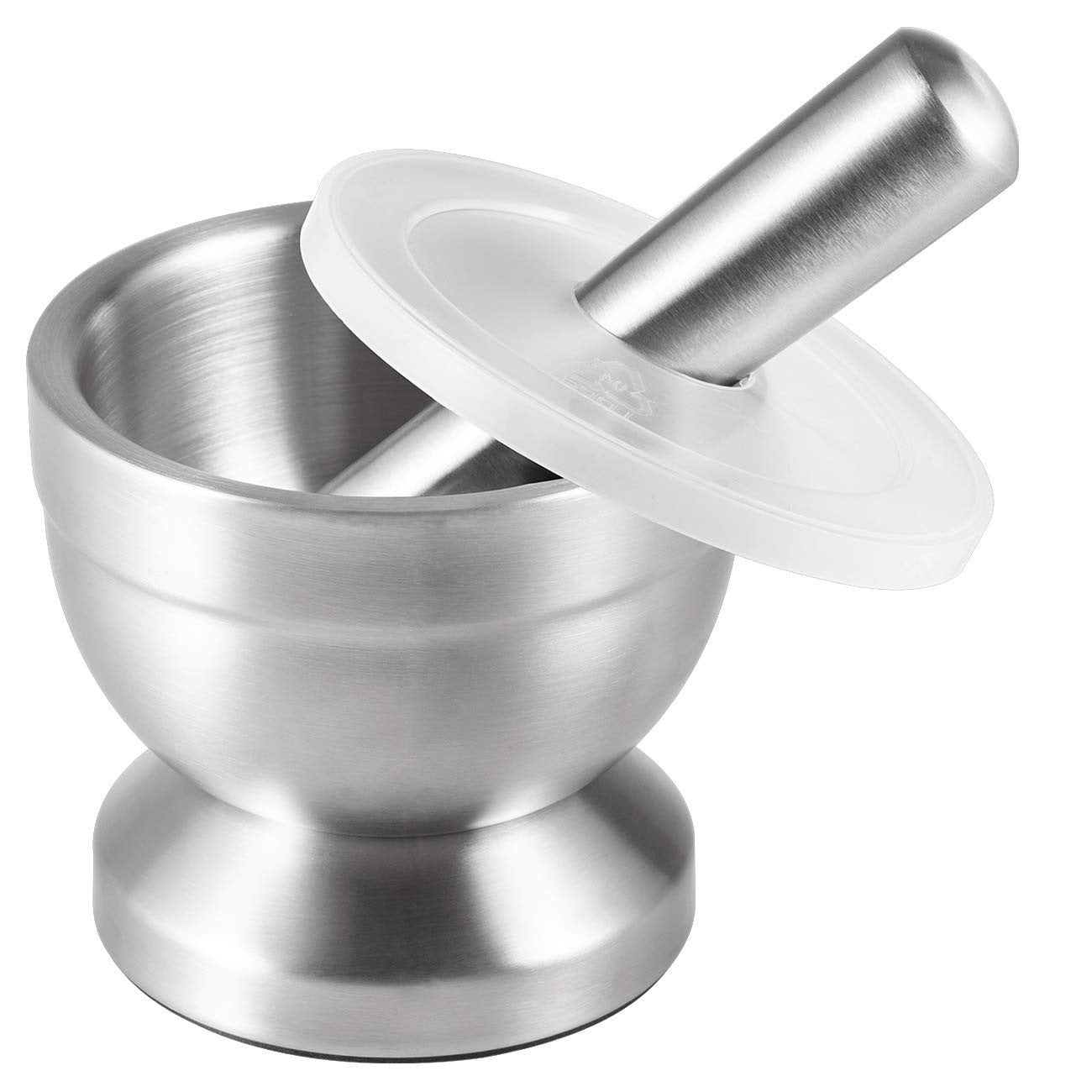Stainless steel mortar, household manual grinder, garlic masher, metal mortar garlic masher - URANBATO