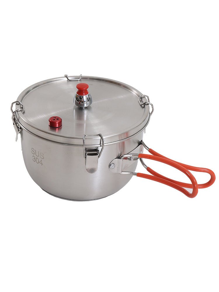 Stainless steel Safety Cooker,2500ml Express Cooking,1300g Alpine Tank,Military - Grade Safety,115℃ Boiling Point - URANBATO