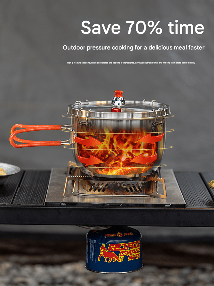 Stainless steel Safety Cooker,2500ml Express Cooking,1300g Alpine Tank,Military - Grade Safety,115℃ Boiling Point - URANBATO