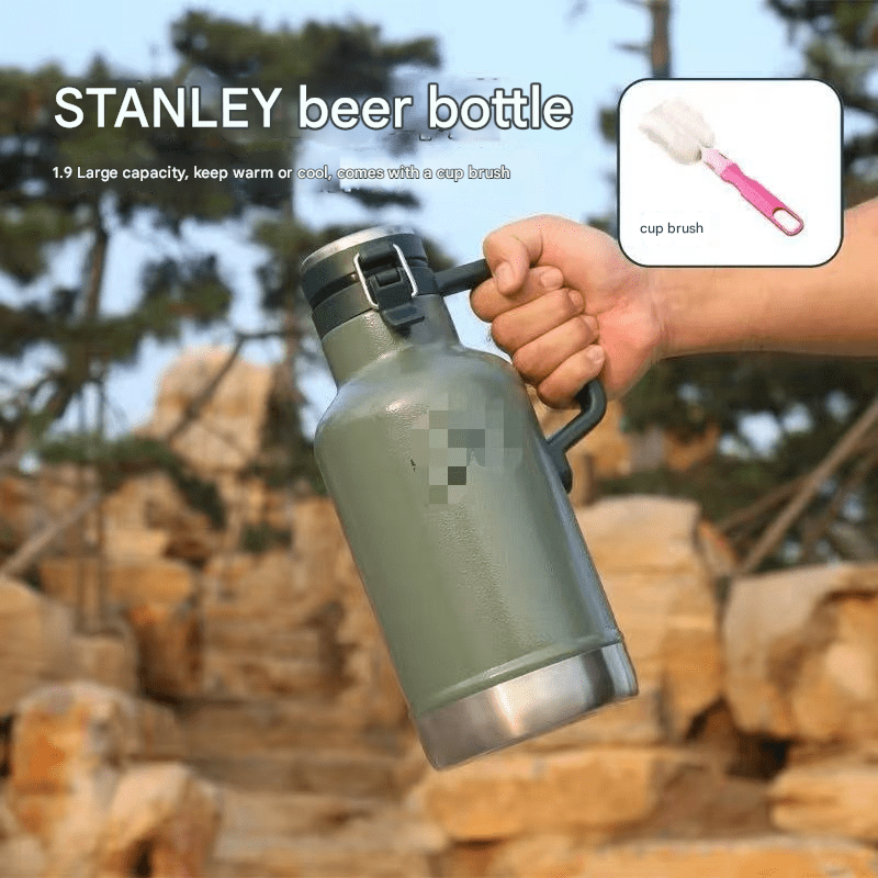 Stanley 1.9L large capacity craft beer kettle, North American vacuum insulation kettle, outdoor travel camping portable beer kettle, beer preservation kettle - URANBATO