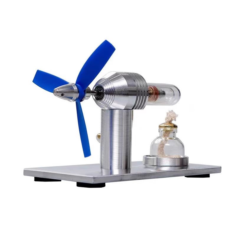 Stirling engine with fan blades, physics experiment teaching model, science popularization science making invention toy model - URANBATO
