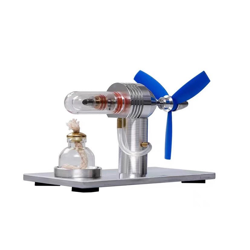 Stirling engine with fan blades, physics experiment teaching model, science popularization science making invention toy model - URANBATO