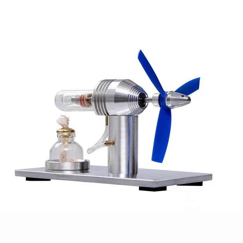 Stirling engine with fan blades, physics experiment teaching model, science popularization science making invention toy model - URANBATO