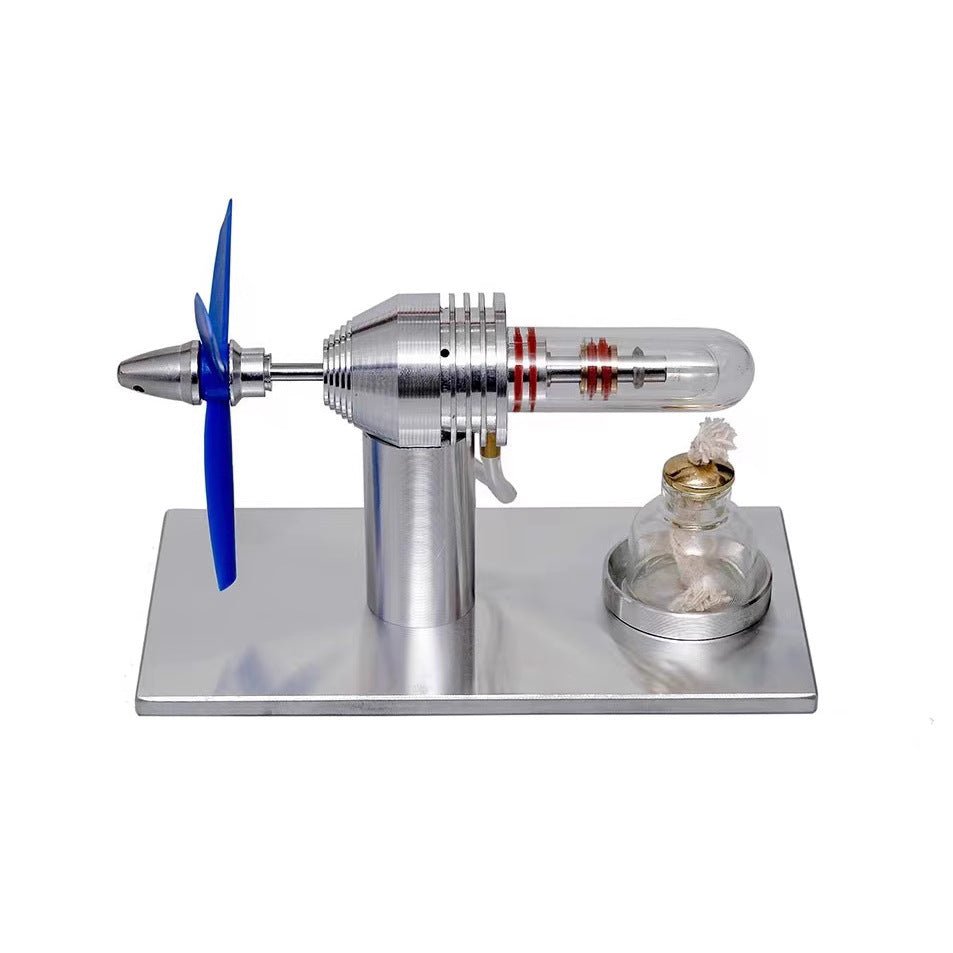 Stirling engine with fan blades, physics experiment teaching model, science popularization science making invention toy model - URANBATO