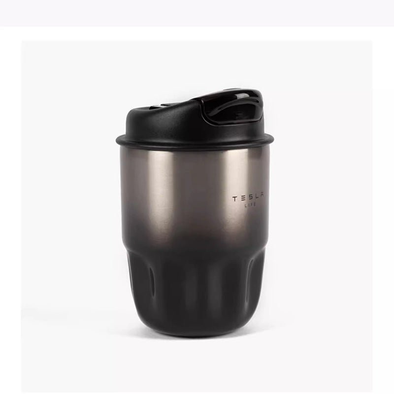Tesla's same car coffee cup, 316 stainless steel liner thermos cup, Tesla thermos cup, car travel cup, hot and cold portable water cup, outdoor portable coffee cup - URANBATO