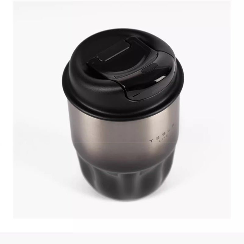 Tesla's same car coffee cup, 316 stainless steel liner thermos cup, Tesla thermos cup, car travel cup, hot and cold portable water cup, outdoor portable coffee cup - URANBATO