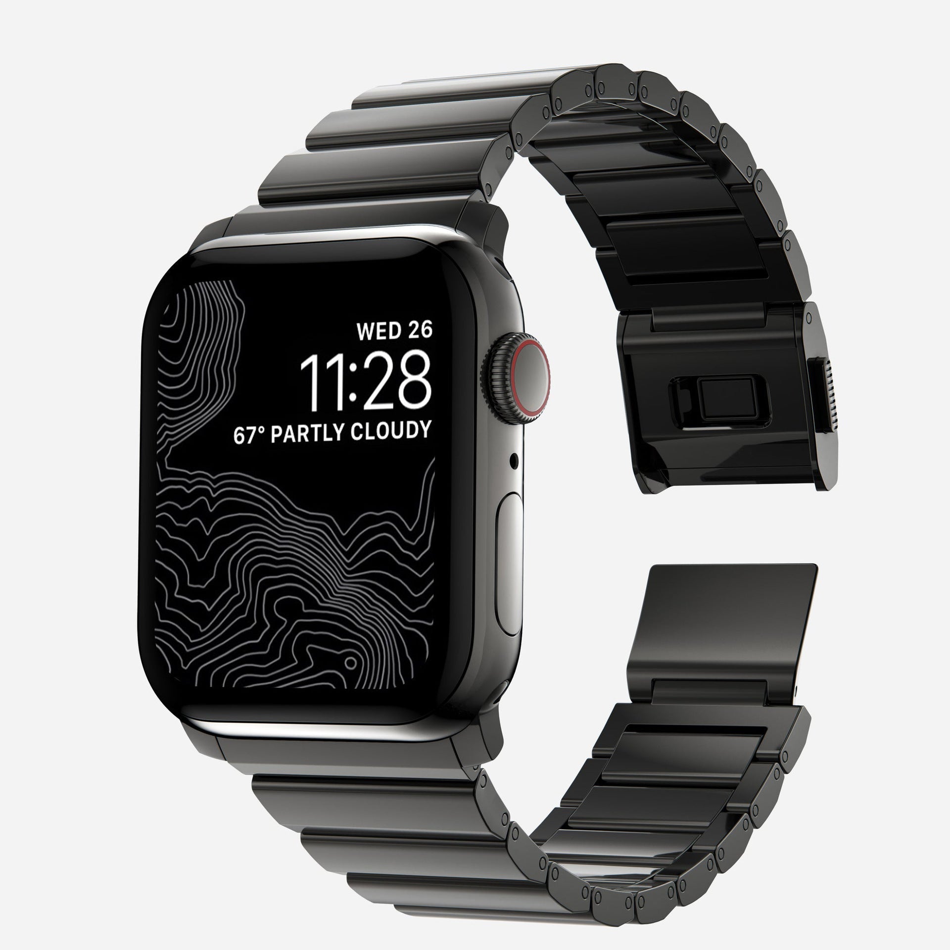 [Titanium Alloy Watch Band] Suitable for 49mm Apple Ultra Watch, smart watch stainless steel metal band, magnetic folding buckle - URANBATO