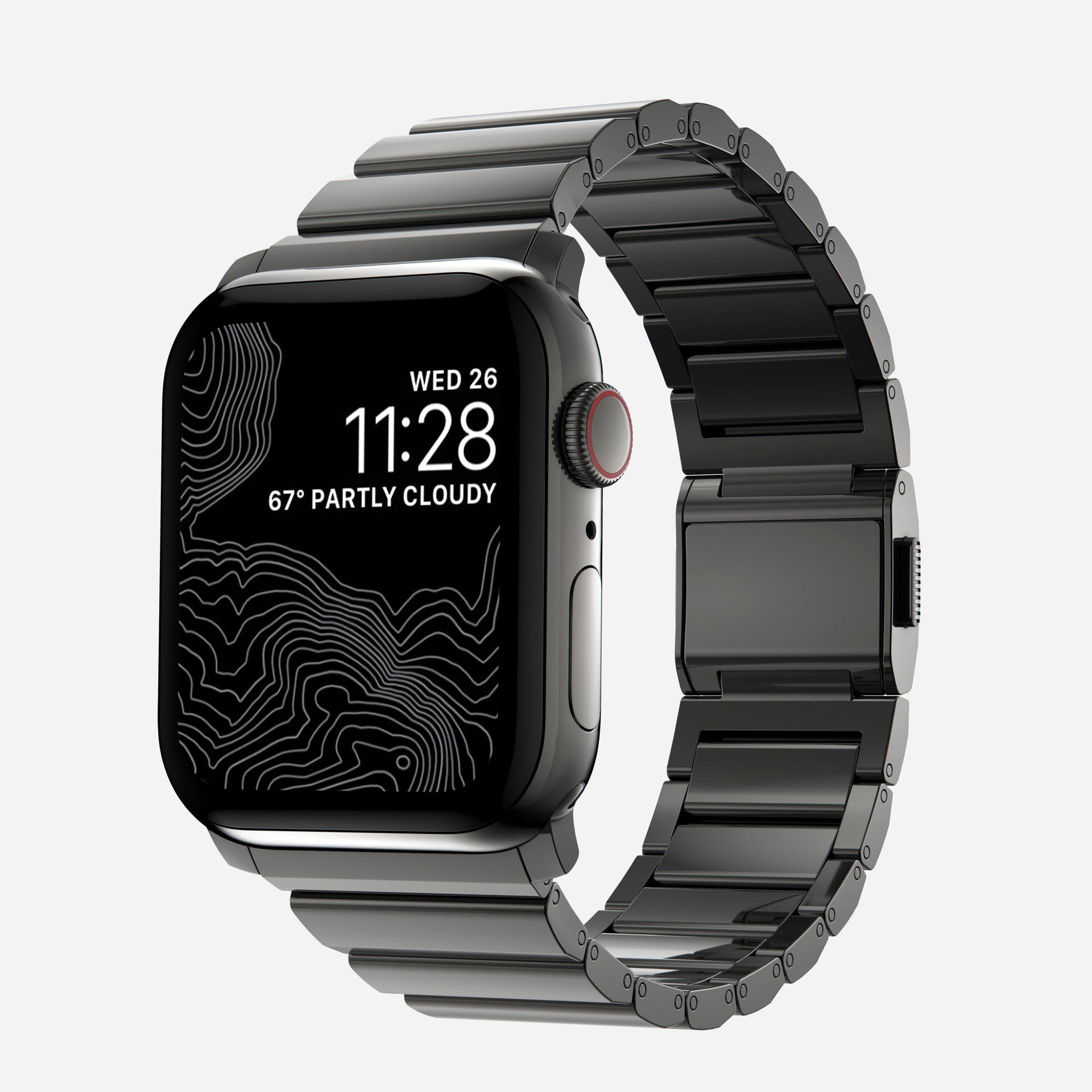 [Titanium Alloy Watch Band] Suitable for 49mm Apple Ultra Watch, smart watch stainless steel metal band, magnetic folding buckle - URANBATO