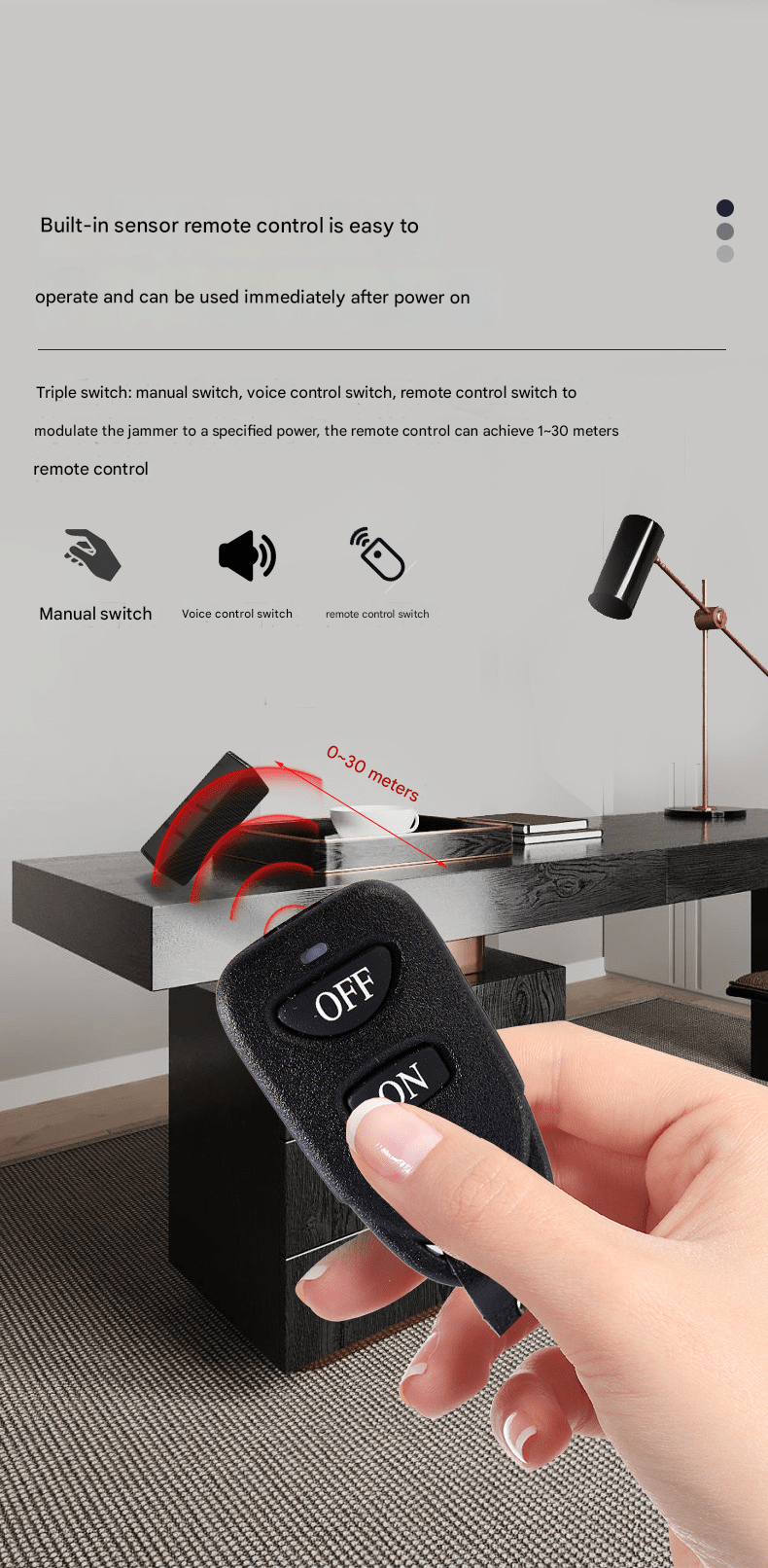 Tri - Shield Anti - Spy SystemMilitary Guard,195×81×48mm 270° Recording Block,Tri - Mode Activation,Intelligent Detection - URANBATO