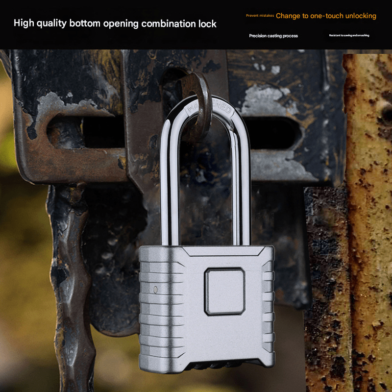 Uranbato Extended lock beam mechanical password lock, High - strength zinc alloy outdoor truck warehouse courtyard gate waterproof padlock - URANBATO