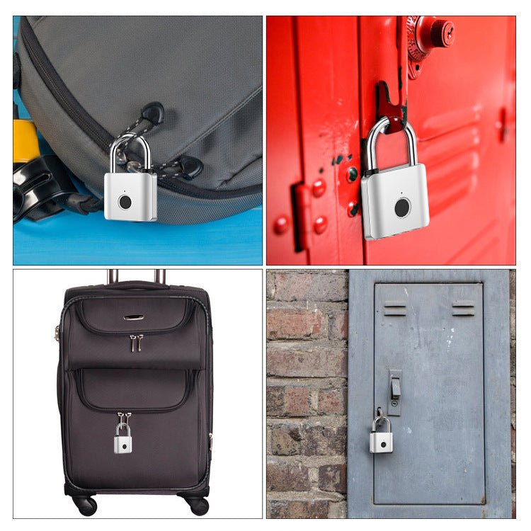 Uranbato Smart fingerprint padlock with full metal body, home warehouse courtyard gate lock, student dormitory cabinet small padlock - URANBATO