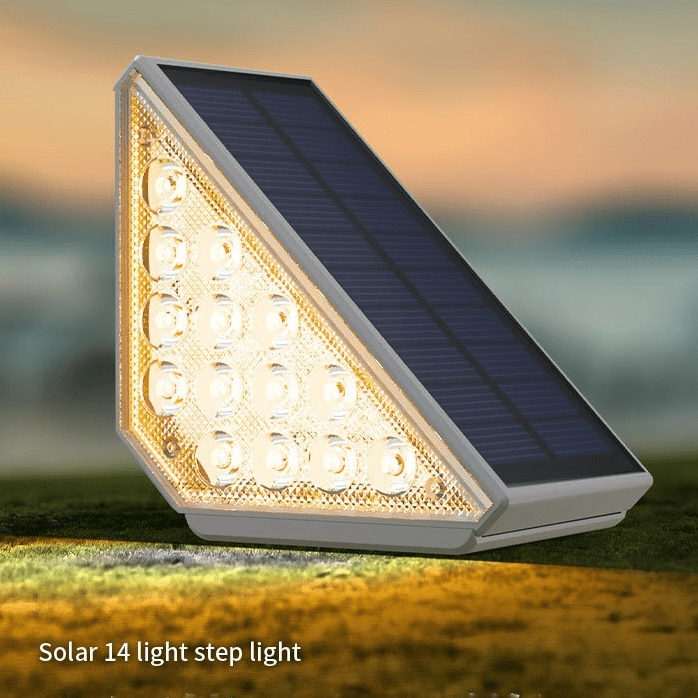 URANBATO Solar stair lights, step lighting, courtyard garden atmosphere balcony solar footlights, lawn solar buried lights - URANBATO