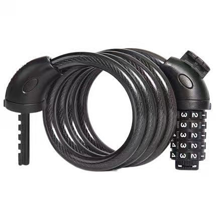 Zinc Alloy Cable Lock,120cm/150cm Lengths,6mm Cut - Proof Coil 100,000 Code Combinations,313g Lightweight - URANBATO